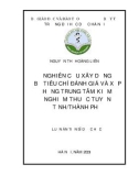 Luận án Tiến sĩ Dược học: Nghiên cứu xây dựng bộ tiêu chí đánh giá và xếp hạng Trung tâm kiểm nghiệm thuốc tuyến tỉnh/thành phố