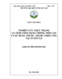 Luận án Tiến sĩ Dược học: Nghiên cứu thực trạng và tính công bằng trong tiếp cận và sử dụng thuốc, thuốc thiết yếu tại tuyến xã