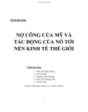 Tiểu luận: Nợ công của Mỹ và tác động của nó tới nền kinh tế thế giới