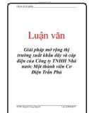 Luận văn: Giải pháp mở rộng thị trường xuất khẩu dây và cáp điện của Công ty TNHH Nhà nước Một thành viên Cơ Điện Trần Phú