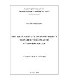 Luận văn Thạc sĩ Khoa học: Tổng hợp và nghiên cứu một số phức chất của Ni(II) và Pd(II) với dẫn suất thế N(4)-thiosemicacbazon