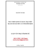 Luận văn Thạc sĩ Kinh tế: Phát triển kinh tế trang trại trên địa bàn huyện Phù Cát tỉnh Bình Định