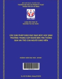 Luận văn Thạc sĩ Giáo dục học: Các giải pháp giáo dục đạo đức học sinh trường trung cấp nghề Bến Tre thông qua vai trò của người giáo viên