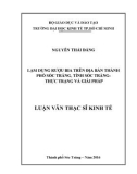 Luận văn Thạc sĩ Kinh tế: Lạm dụng rượu bia trên địa bàn thành phố Sóc Trăng, tỉnh Sóc Trăng - Thực trạng và giải pháp