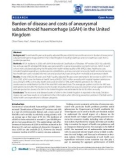 Báo cáo y học: Burden of disease and costs of aneurysmal subarachnoid haemorrhage (aSAH) in the United Kingdom