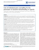 Báo cáo y học: Cost of individual peer counselling for the promotion of exclusive breastfeeding in Uganda