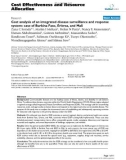 Báo cáo y học: Cost analysis of an integrated disease surveillance and response system: case of Burkina Faso, Eritrea, and Ma