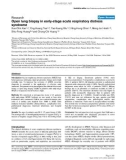 Báo cáo y học: Open lung biopsy in early-stage acute respiratory distress syndrome