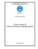 Luận văn Thạc sỹ Quản trị kinh doanh: Quản trị hoạt động giao nhận hàng hóa xuất nhập khẩu tại Công ty cổ phần đại lý hàng hải Việt Nam – chi nhánh Hải Phòng