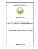 Luận văn Thạc sĩ Kinh tế nông nghiệp: Phân tích chuỗi giá trị bưởi Diễn trên địa bàn huyện Thanh Sơn, tỉnh Phú Thọ