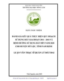 Luận văn Thạc sĩ Quản lý đất đai: Đánh giá kết quả thực hiện quy hoạch sử dụng đất giai đoạn 2016 - 2018 và định hướng sử dụng đất đến năm 2020 cho huyện Mỹ Lộc, tỉnh Nam Định