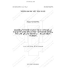 Tóm tắt Luận văn Thạc sĩ Quy hoạch: Giải pháp tổ chức kiến trúc cảnh quan tại quảng trường ở nội thành thủ đô Hà Nội lấy quảng trường 1 – 5 làm thực nghiệm