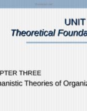 Lecture Business and industrial communication - Chapter 3: Humanistic theories of organizations