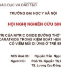 Bài giảng Giá trị của Nitric oxide đường thở và bộ câu hỏi CARATkids trong kiểm soát hen phế quản có viêm mũi dị ứng ở trẻ em