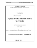 Tóm tắt Luận văn Thạc sĩ Ngôn ngữ học: Một số tín hiệu thẩm mĩ trong thơ Tố Hữu