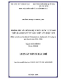 Luận án Tiến sĩ Báo chí: Thông tin về giới nghệ sĩ biểu diễn Việt Nam trên báo điện tử từ góc nhìn văn hóa Việt