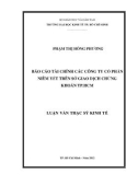 Luận văn Thạc sĩ Kinh tế: Báo cáo tài chính các công ty cổ phần niêm yết trên Sở giao dịch chứng khoán TP.HCM