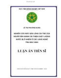 Luận án Tiến sĩ Kinh tế: Nghiên cứu mức sẵn lòng chi trả của người dân nhằm cải thiện chất lượng nước bị ô nhiễm ở các làng nghề tỉnh Bắc Ninh