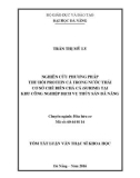 Tóm tắt luận văn Thạc sĩ Hóa học hữu cơ: Nghiên cứu phương pháp thu hồi protein cá trong nước thải cơ sở chế biến chả cá (surimi) tại Khu công nghiệp Dịch vụ thủy sản Đà Nẵng