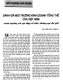 Báo cáo Đánh giá môi trường kinh doanh tổng thể của Việt Nam trước ngưỡng cửa gia nhập tổ chức thương mại thế giới