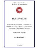 Luận văn Thạc sĩ Tài chính Ngân hàng: Phân tích các nhân tố tác động đến giá cổ phiếu của các Ngân hàng niêm yết trên thị trường chứng khoán Việt Nam