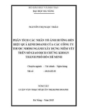 Tóm tắt luận văn Thạc sĩ Quản trị kinh doanh: Phân tích các nhân tố ảnh hưởng đến hiệu quả kinh doanh của các công ty thuộc nhóm ngành xây dựng niêm yết trên Sở Giao dịch chứng khoán thành phố Hồ Chí Minh