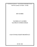 Luận văn Thạc sĩ Quản trị kinh doanh: Tạo động lực lao động tại Công ty Cổ phần COMA18