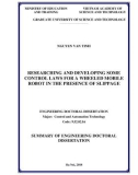 Summary of Engineering Doctoral Dissertation: Researching and developing some control laws for a wheeled mobile robot in the presence of slippage