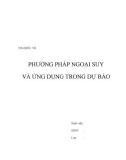 Tiểu luận: Phương pháp ngoại suy và ứng dụng trong dự báo