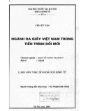 Luận văn Thạc sĩ Khoa học kinh tế: Ngành da giầy Việt Nam trong quá trình đổi mới