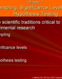 Lecture Communication research: Asking questions, finding answers (2/e): Chapter 7 - Joann Keyton