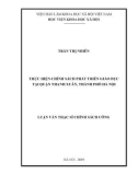 Luận văn Thạc sĩ Chính sách công: Thực hiện chính sách phát triển giáo dục tại quận Thanh Xuân, thành phố Hà Nội