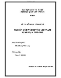 Đề tài: Nghiên cứu về FDI vào Việt Nam giai đoạn 2000 - 2010