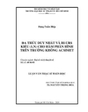 Luận văn Thạc sĩ Toán học: Đa thức duy nhất và Bi-Urs kiểu (1,n) cho hàm phân hình trên trường không Acsimet