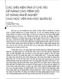 Báo cáo Xây dựng nhân cách người cán bộ quân đội trong tình hình hiện nay theo tư tưởng Hồ Chí Minh