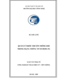 Luận văn Thạc sĩ Công nghệ kỹ thuật Điện tử - Viễn thông: Quản lý nhiễu truyền thông D2D trong mạng thông tin di động 5G