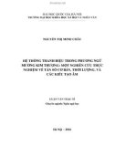 Luận văn Thạc sĩ chuyên ngành Ngôn ngữ học: Hệ thống thanh điệu trong phương ngữ Mường Kim Thượng - Một nghiên cứu thực nghiệm về tần số cơ bản, thời lượng và các kiểu tạo âm