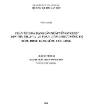 Luận án Tiến sĩ ngành Phát triển nông thôn: Phân tích đa dạng sản xuất nông nghiệp đến thu nhập và an toàn lương thực nông hộ vùng đồng bằng sông Cửu Long