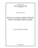 Luận án Tiến sĩ Luật học: Pháp luật về chống lao động cưỡng bức nhìn từ góc độ phát triển toàn diện