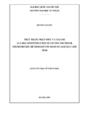 Luận án Thạc sĩ Tâm lý học: Thực trạng nhận thức và thái độ của học sinh PTTH ở một số trường nội thành thành phố Hồ Chí Minh đối với nội dung giáo dục giới tính