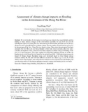 Báo cáo nghiên cứu khoa học: Assessment of climate change impacts on flooding in the downstream of the Dong Nai River