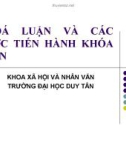 Bài giảng Khóa luận và các bước tiến hành khóa luận - ĐH Duy Tân