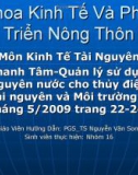 Tâm Quản lý sử dụng hợp lí tài nguyên nước cho thủy điện