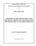 Luận văn Thạc sĩ Kinh tế: Ảnh hưởng của đổi mới sản phẩm xanh, đổi mới quy trình xanh, chấp nhận rủi ro đến thành công của sản phẩm mới xanh