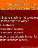 Lecture Communication research: Asking questions, finding answers (2/e): Chapter 17 - Joann Keyton