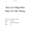 Báo Cáo về Nhập Môn Điện Tử Viễn Thông