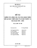 Những tác động của cải cách hành chính đến sự phát triển kinh tế xã hội ở nước ta giai đoạn 1990-2000