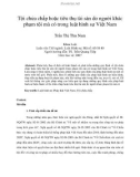 Luận văn Thạc sĩ: Tội chứa chấp hoặc tiêu thụ tài sản do người khác phạm tội mà có trong luật hình sự Việt Nam