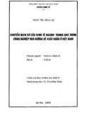 Luận văn Thạc sĩ Kinh tế Chính trị: Chuyển dịch cơ cấu kinh tế ngành trong quá trình công nghiệp hóa hướng về xuất khẩu ở Việt Nam