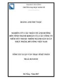 Tóm tắt Luận văn Thạc sĩ ngành Kế toán: Nghiên cứu các nhân tố ảnh hưởng đến tính thanh khoản của các công ty niêm yết thuộc nhóm ngành sản xuất thực phẩm, đồ uống Việt Nam